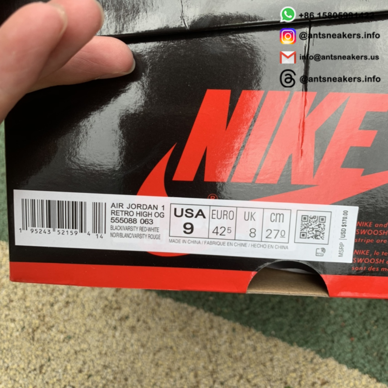 Air Jordan 1 Retro High OG 'Patent Bred' 555088-063
