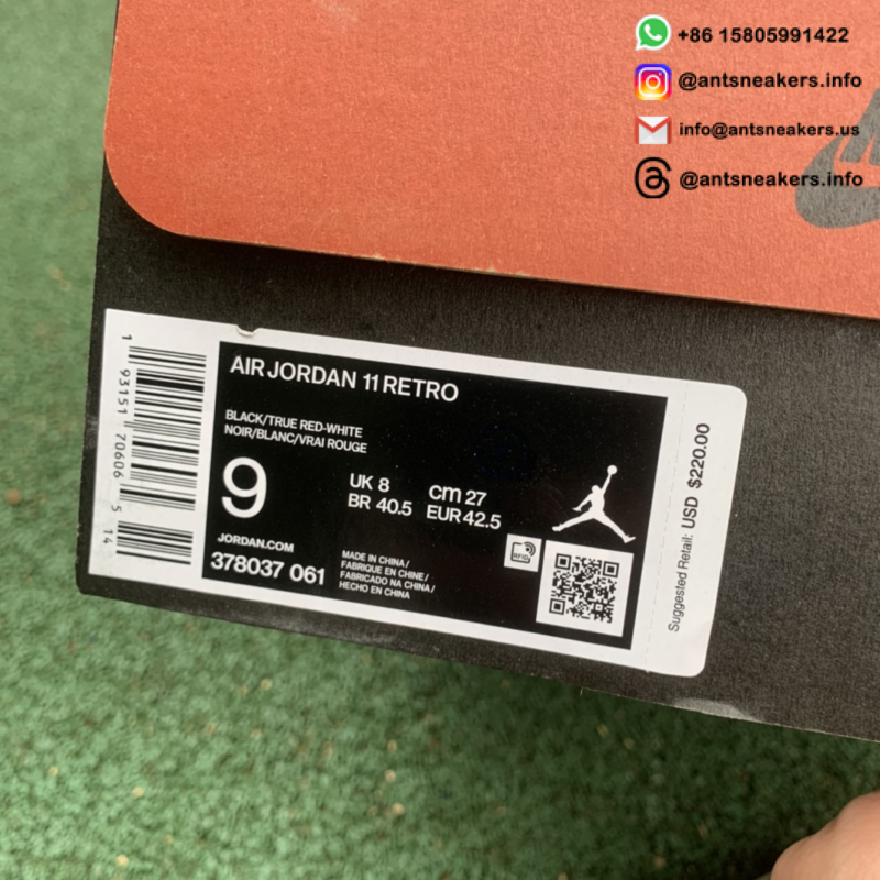 Air Jordan 11 Retro 'Bred' 2019 378037-061