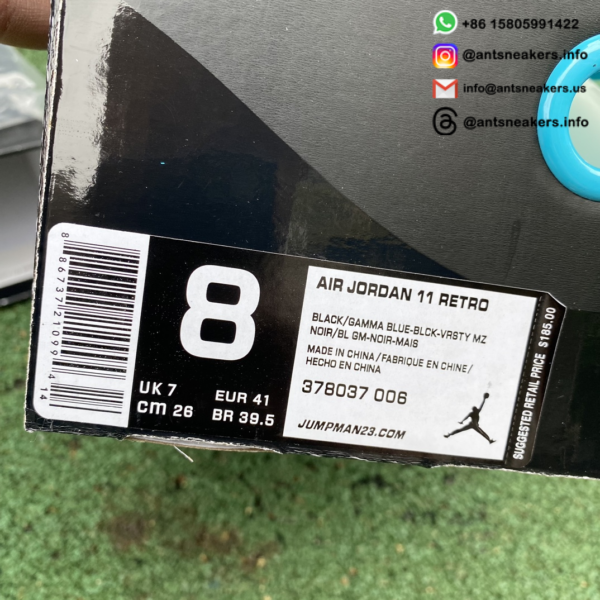 Air Jordan 11 Retro 'Gamma Blue' 378037-006 - Image 11