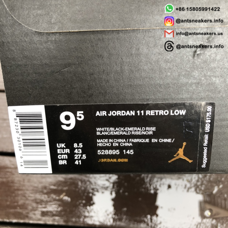 Air Jordan 11 Retro Low 'Emerald' 528895-145