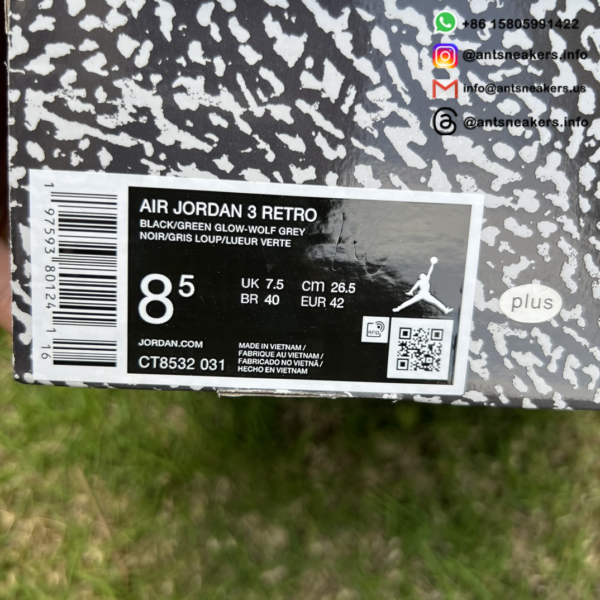 Air Jordan 3 Retro 'Green Glow' CT8532-031 - Image 11