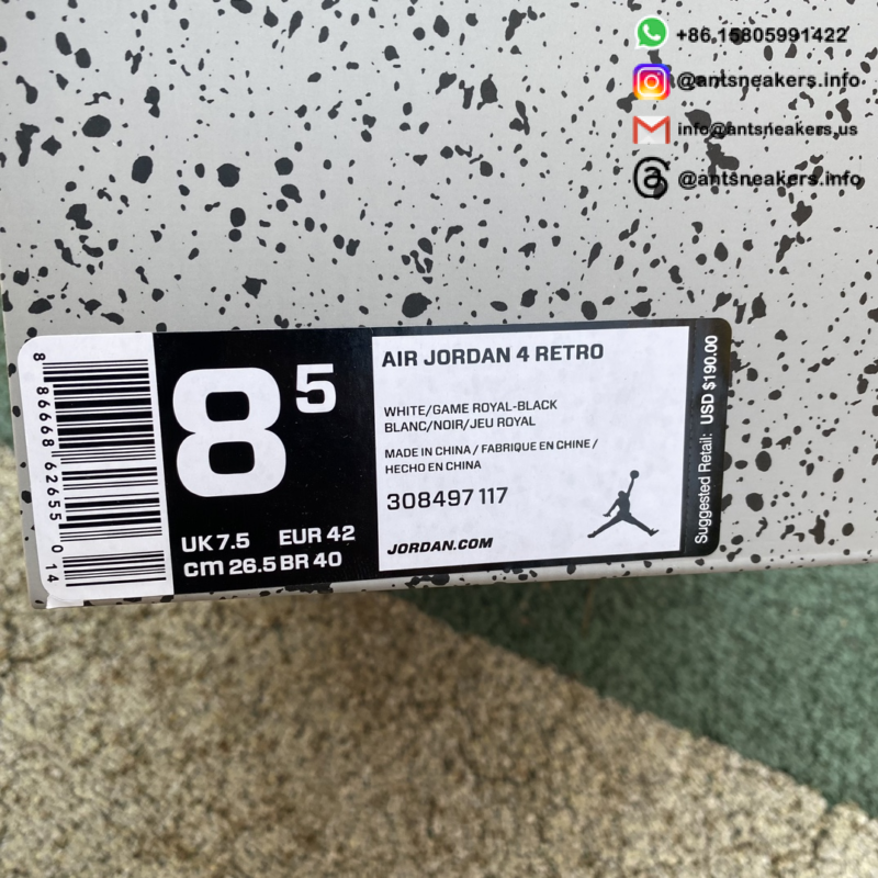 Air Jordan 4 Retro 'Motorsports' 308497-117