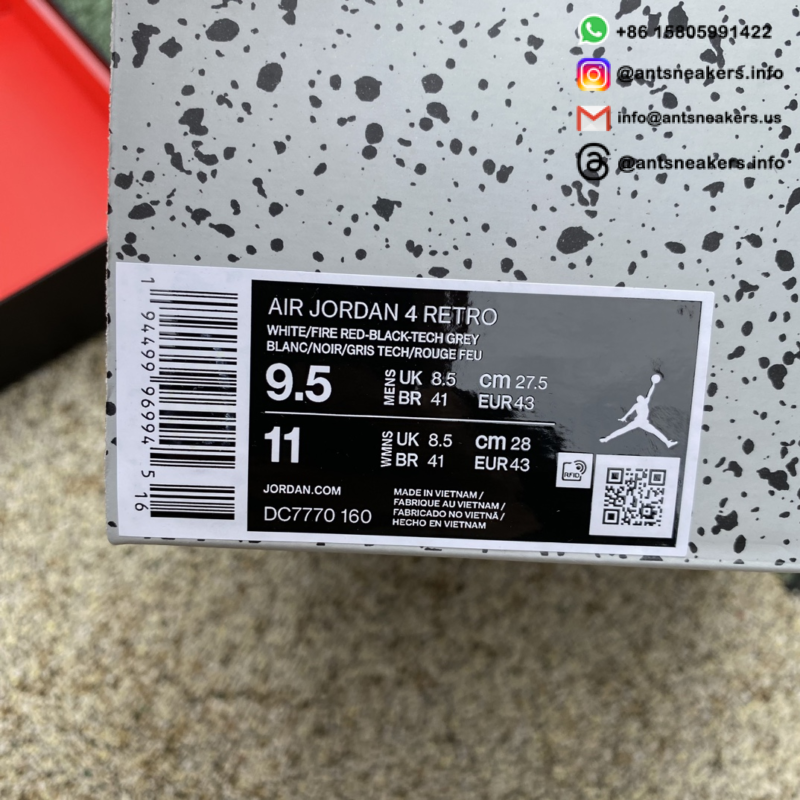 Air Jordan 4 Retro OG 'Fire Red' 2020 DC7770-160