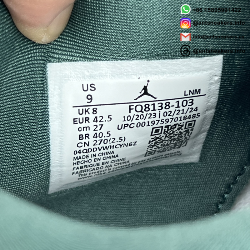 Air Jordan 4 Retro 'Oxidized Green' FQ8138-103