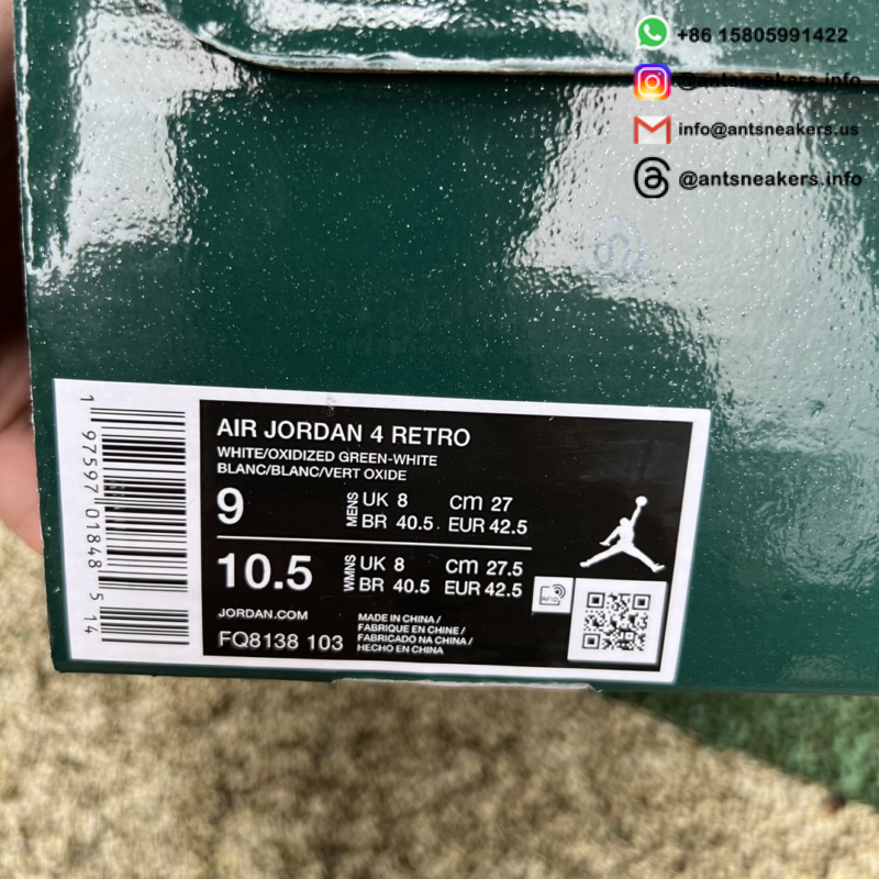 Air Jordan 4 Retro 'Oxidized Green' FQ8138-103