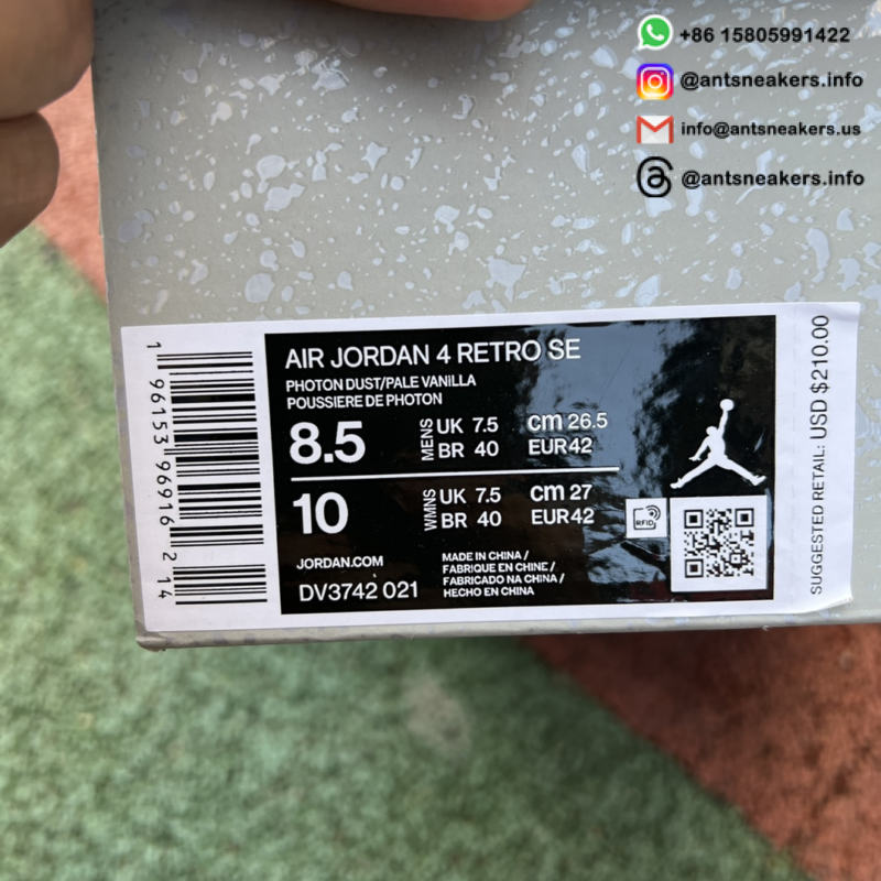 Air Jordan 4 Retro SE Craft 'Photon Dust' DV3742-021