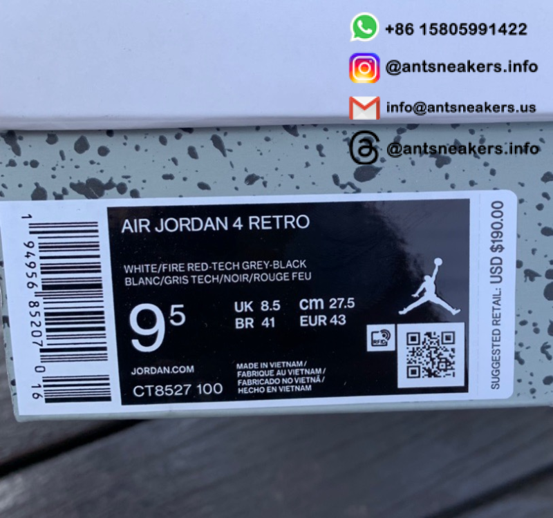 Air Jordan 4 Retro 'White Oreo' CT8527-100
