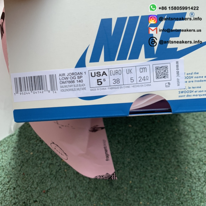 Fragment Design x Travis Scott x Air Jordan 1 Retro Low DM7866-140