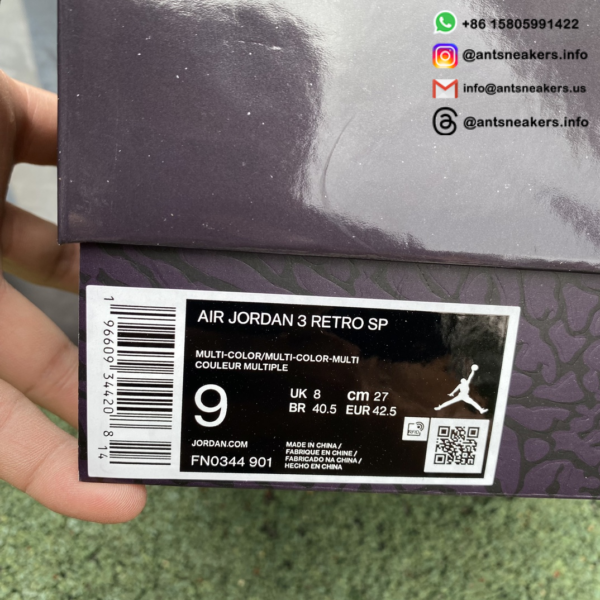 J. Balvin x Air Jordan 3 Retro 'Medellín Sunset' FN0344-901 - Image 11