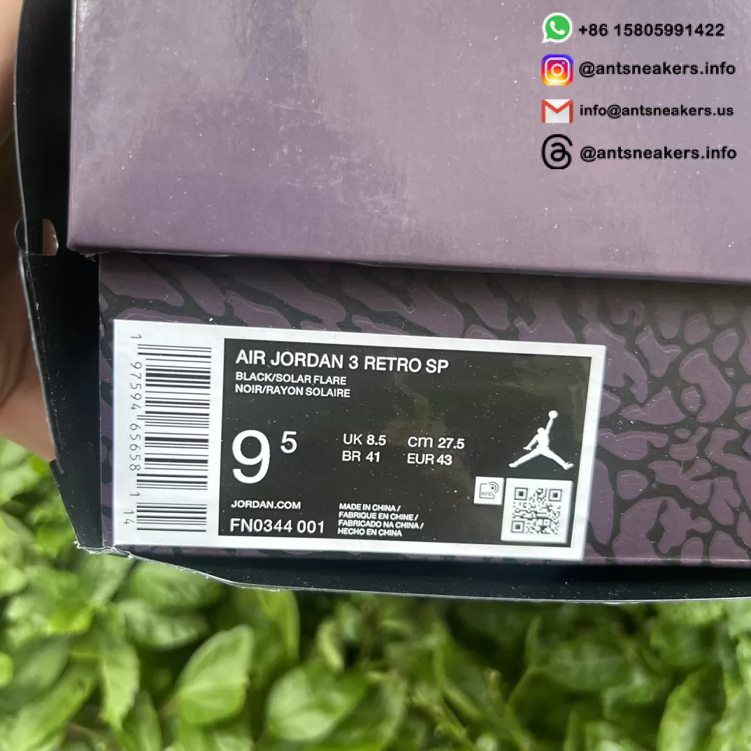 J. Balvin x Air Jordan 3 Retro 'Rio' FN0344-001