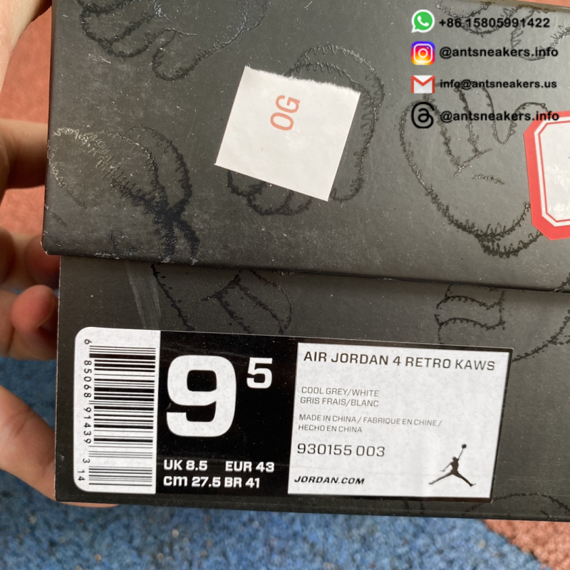 KAWS x Air Jordan 4 Retro 'Cool Grey' 930155-003