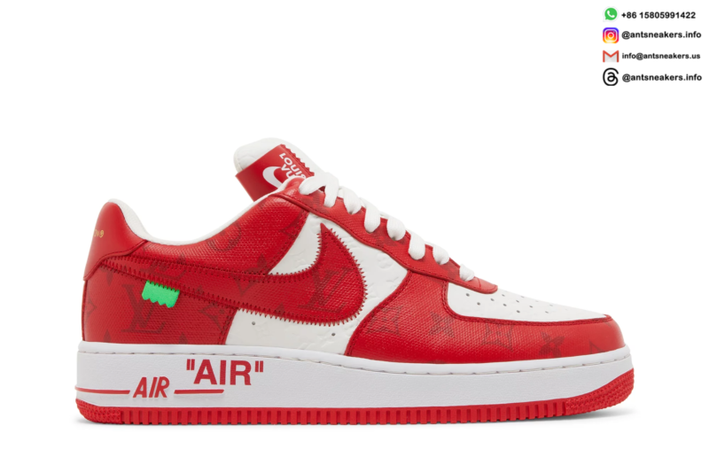 Louis Vuitton x Nike Air Force 1 Low 'White Comet Red' 1A9V WHITE RED