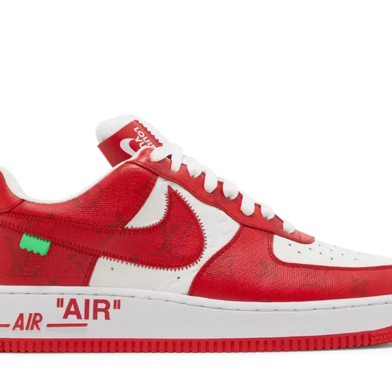 Louis Vuitton x Nike Air Force 1 Low 'White Comet Red' 1A9V WHITE RED