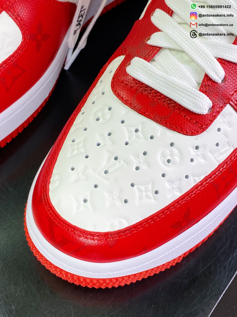 Louis Vuitton x Nike Air Force 1 Low 'White Comet Red' 1A9V WHITE RED