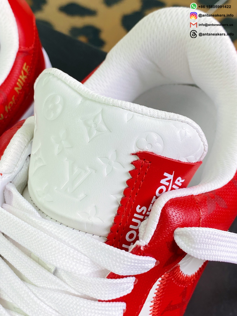 Louis Vuitton x Nike Air Force 1 Low 'White Comet Red' 1A9V WHITE RED