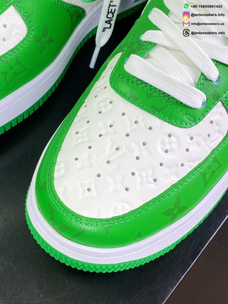 Louis Vuitton x Nike Air Force 1 Low 'White Gym Green' 1A9V WHITE GREEN - Image 6
