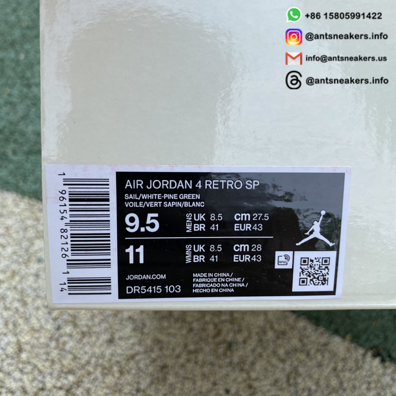 Nike SB x Air Jordan 4 Retro SP 'Pine Green' DR5415-103