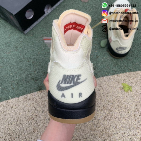 Off-White x Air Jordan 5 SP 'Sail' DH8565-100 - Image 19