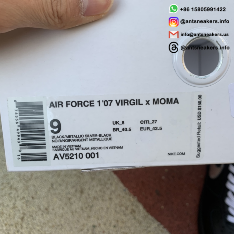 Off-White x Nike Air Force 1 Low '07 'MoMA' AV5210-001