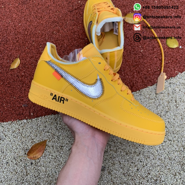 Off-White x Nike Air Force 1 Low 'Lemonade' DD1876-700 - Image 2