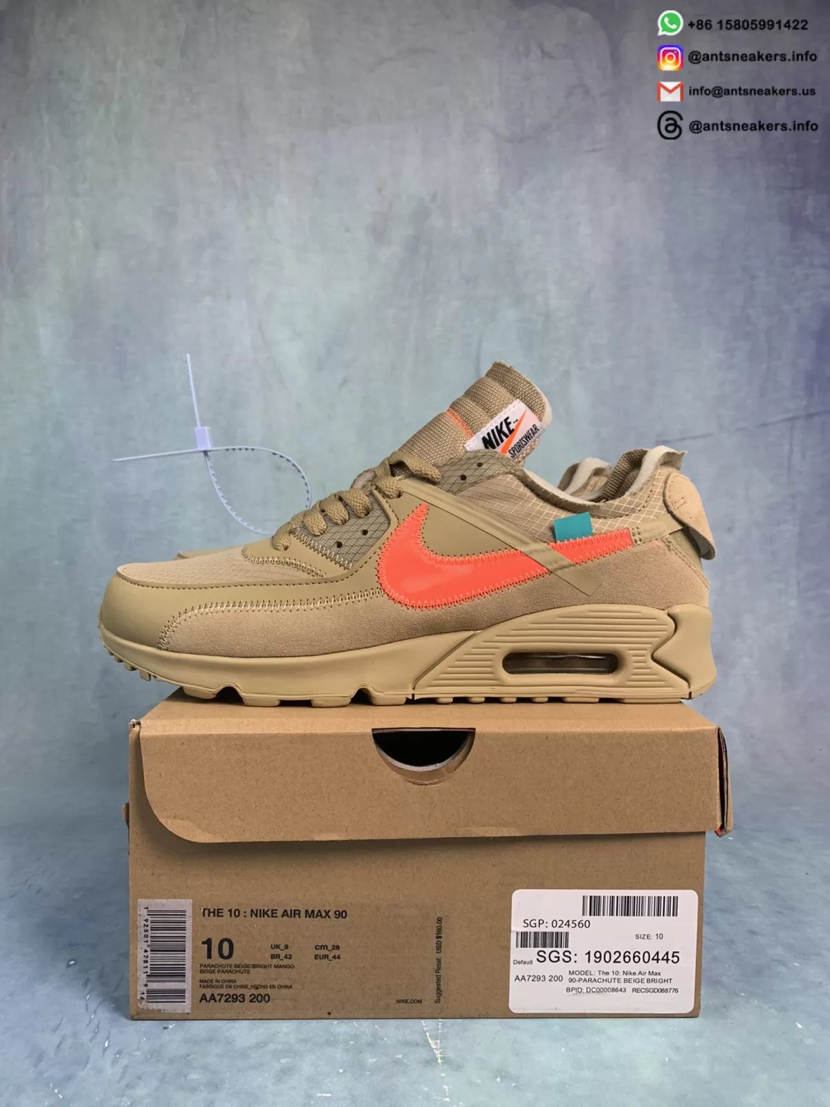 Off-White x Nike Air Max 90 'Desert Ore' AA7293-200