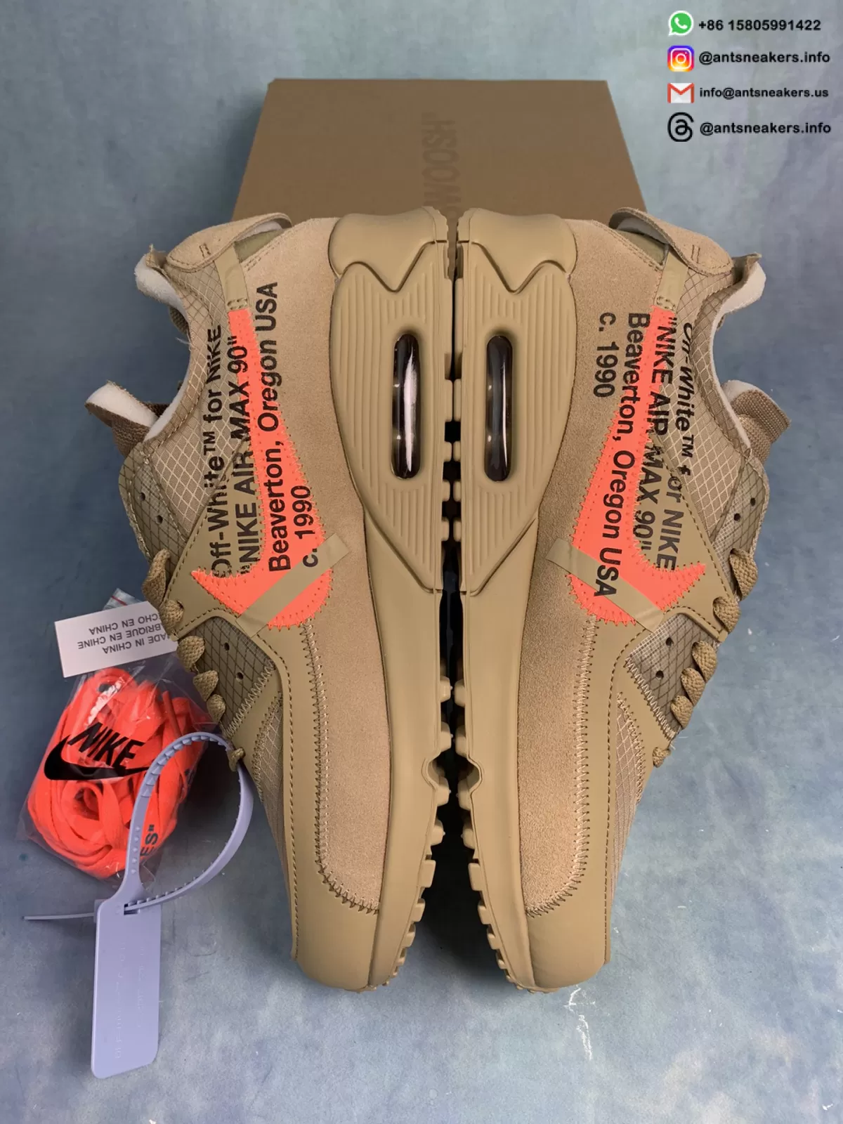 Off-White x Nike Air Max 90 'Desert Ore' AA7293-200