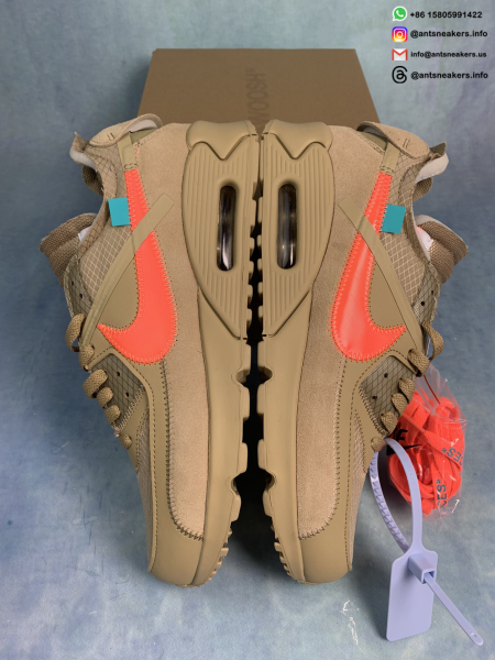 Off-White x Nike Air Max 90 'Desert Ore' AA7293-200 - Image 6