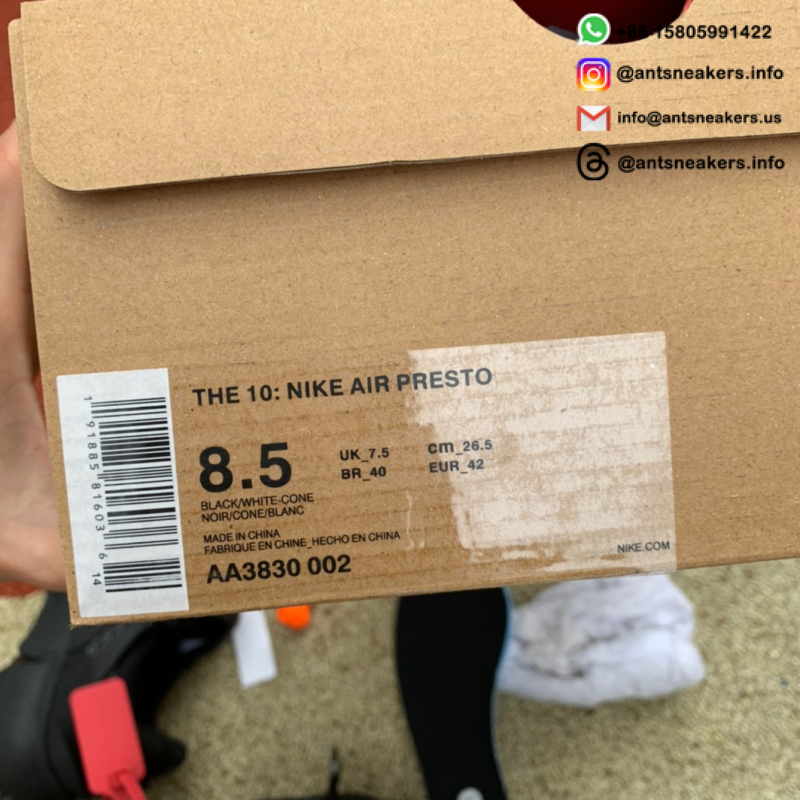 Off-White x Nike Air Presto 'Black' AA3830-002