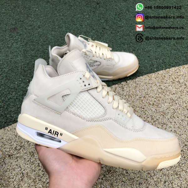 Off-White x Wmns Air Jordan 4 Retro SP 'Sail' CV9388-100 - Image 2