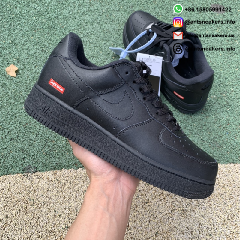 Supreme x Nike Air Force 1 Low 'Box Logo - Black' CU9225-001