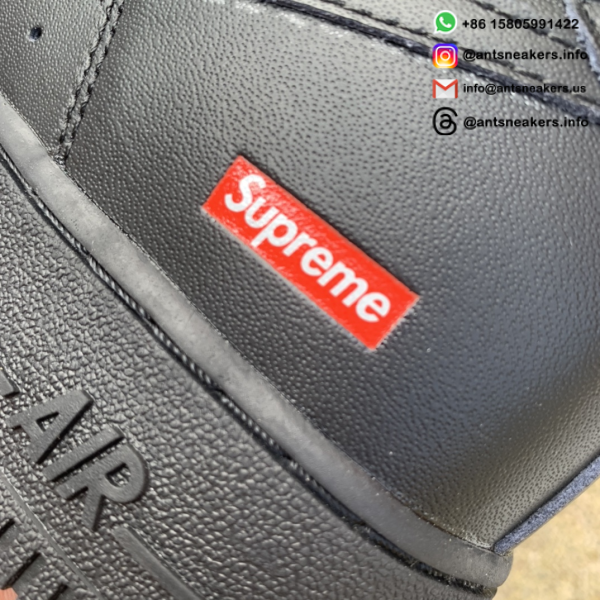 Supreme x Nike Air Force 1 Low 'Box Logo - Black' CU9225-001 - Image 3