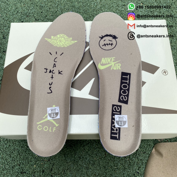 Travis Scott x Air Jordan 1 Low Golf 'Neutral Olive' FZ3124-200 - Image 16