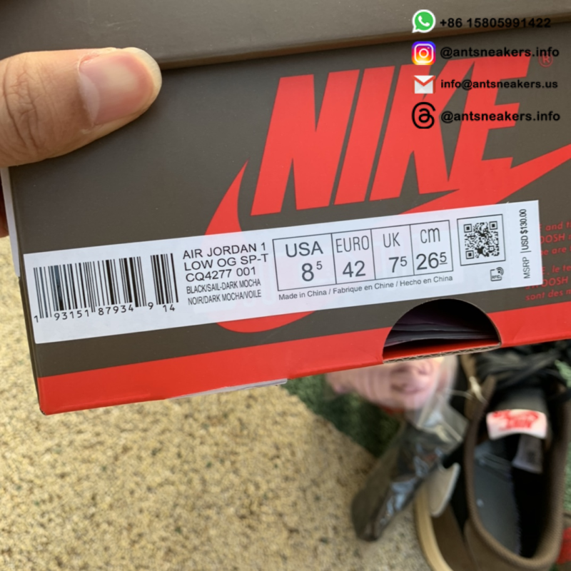 Travis Scott x Air Jordan 1 Low 'Mocha' CQ4277-001