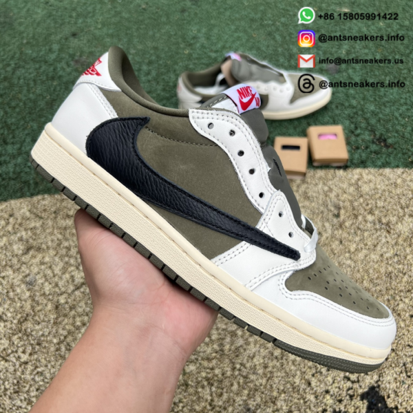 Travis Scott x Air Jordan 1 Low OG SP 'Medium Olive' DM7866-200 - Image 10