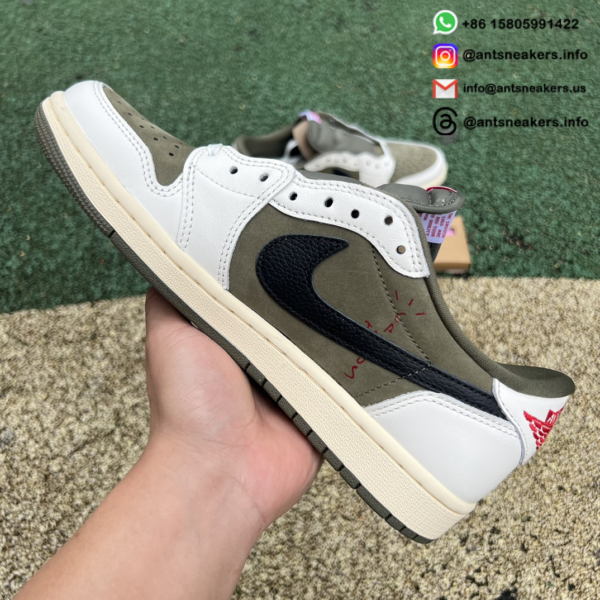 Travis Scott x Air Jordan 1 Low OG SP 'Medium Olive' DM7866-200 - Image 8