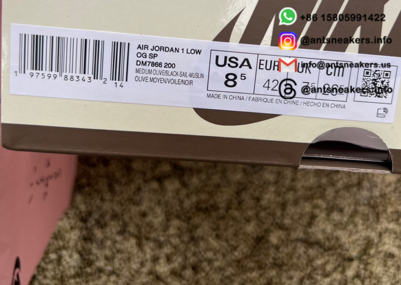 Travis Scott x Air Jordan 1 Low OG SP 'Medium Olive' DM7866-200