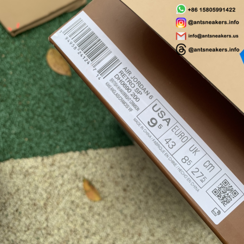 Travis Scott x Air Jordan 6 Retro 'British Khaki' DH0690-200
