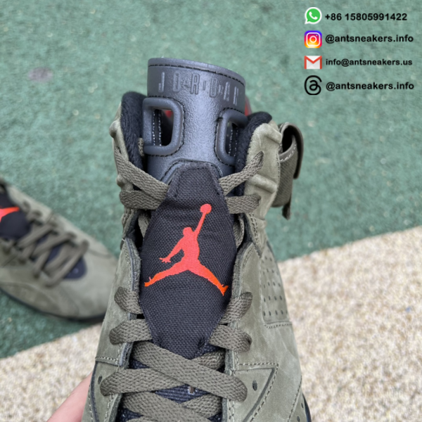 Travis Scott x Air Jordan 6 Retro 'Olive' CN1084-200 - Image 6