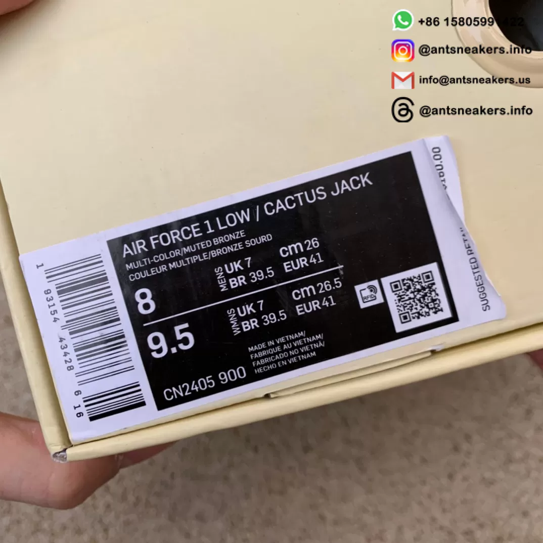 Travis Scott x Nike Air Force 1 Low 'Cactus Jack' CN2405-900