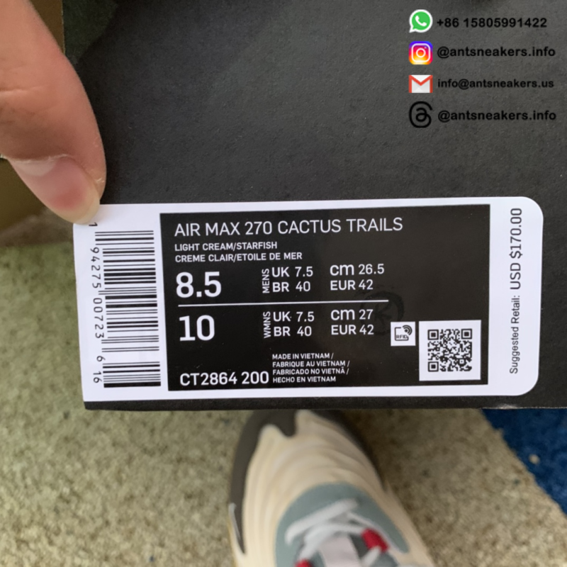 Travis Scott x Nike Air Max 270 React ENG 'Cactus Trails' CT2864-200