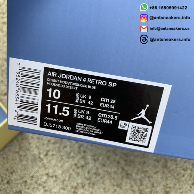 Union LA x Air Jordan 4 Retro 'Desert Moss' DJ5718-300