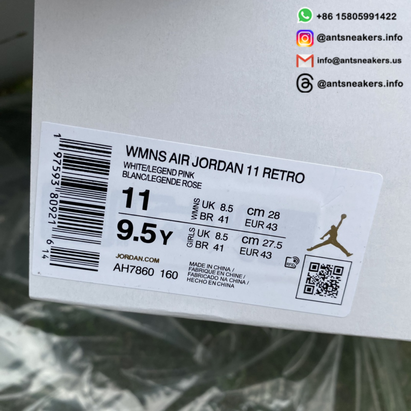 Wmns Air Jordan 11 Retro Low 'Legend Pink' AH7860-160