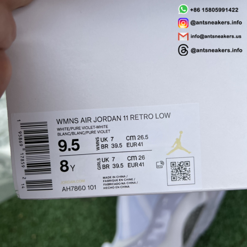 Wmns Air Jordan 11 Retro Low 'Pure Violet' AH7860-101