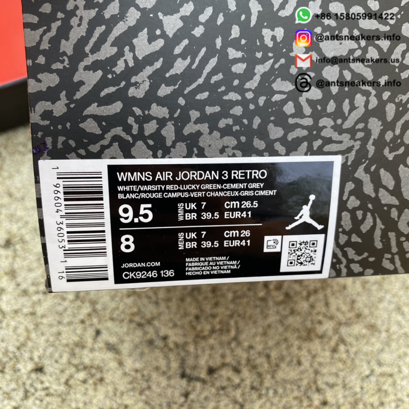 Wmns Air Jordan 3 Retro 'Lucky Green' CK9246-136