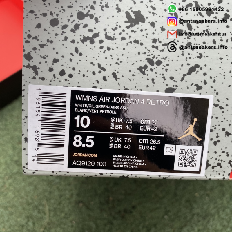 Wmns Air Jordan 4 Retro 'Seafoam' AQ9129-103