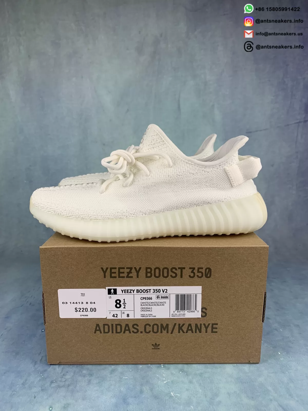 Yeezy Boost 350 V2 'Cream White / Triple White' CP9366