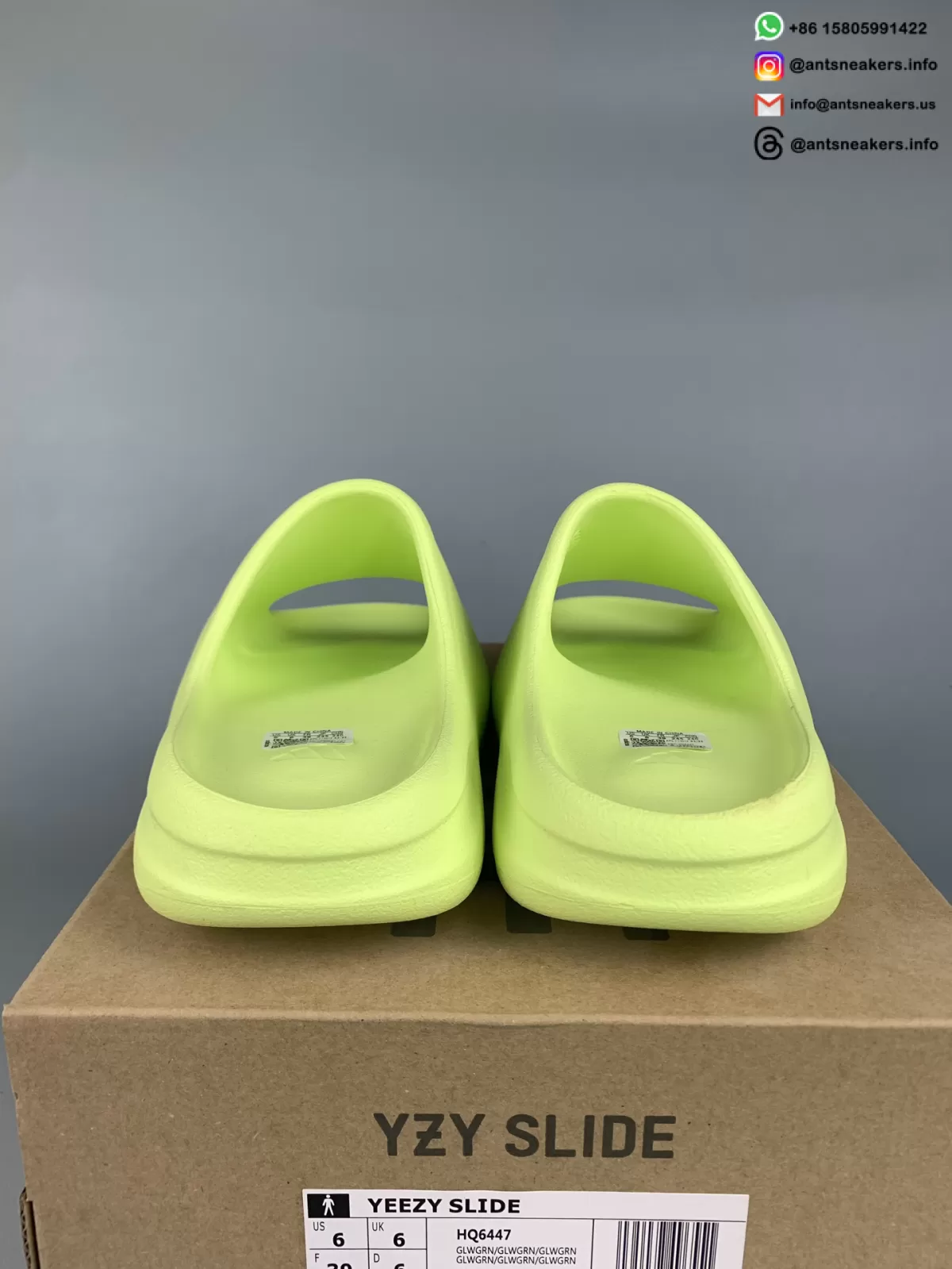 Yeezy Slides 'Glow Green' 2022 HQ6447
