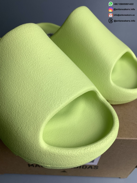 Yeezy Slides 'Glow Green' 2022 HQ6447 - Image 4