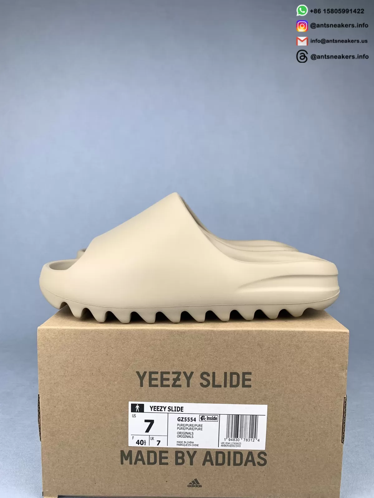 Yeezy Slides 'Pure' GZ5554 Sneakers Running Shoes