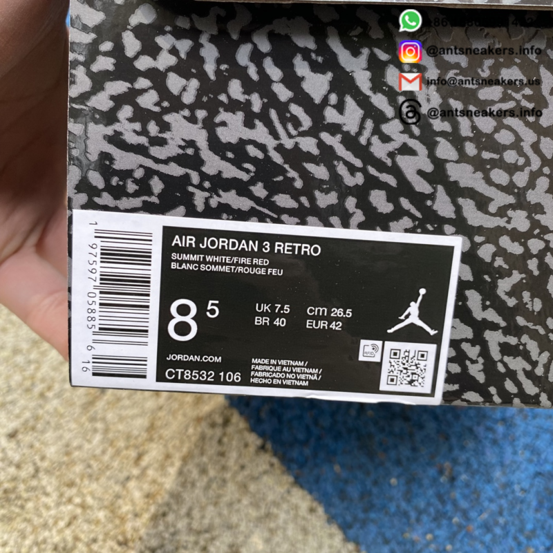 Air Jordan 3 Retro 'Cement Grey' CT8532-106